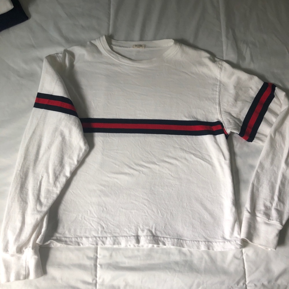 White striped long sleeve
